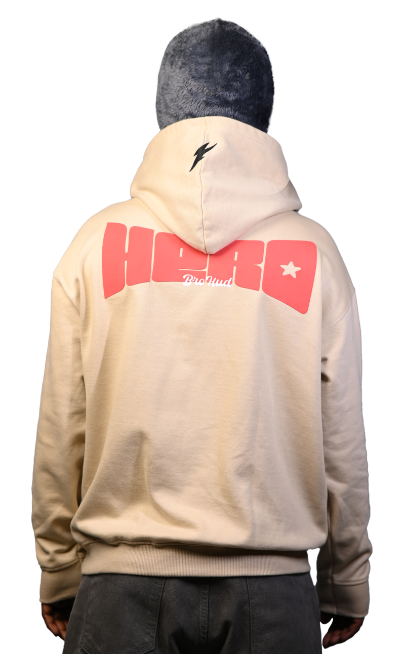 HERO HOODIE Peach [UNISEX] - Image 2