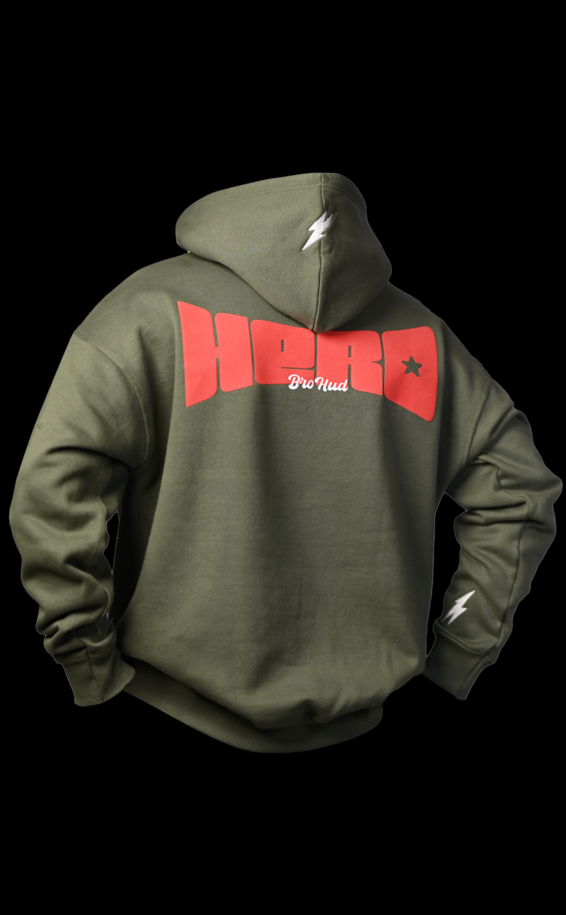 HERO HOODIE Olive Green [UNISEX]