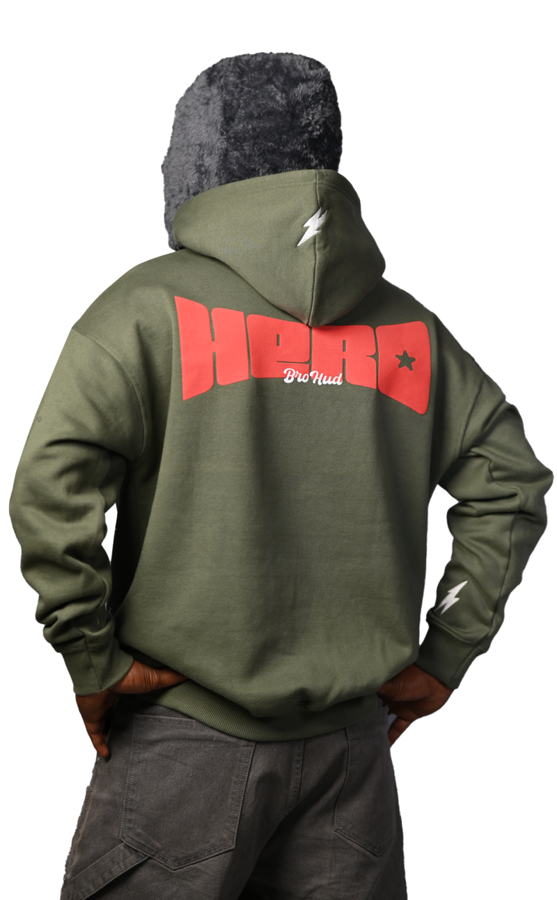 HERO HOODIE Olive Green [UNISEX]