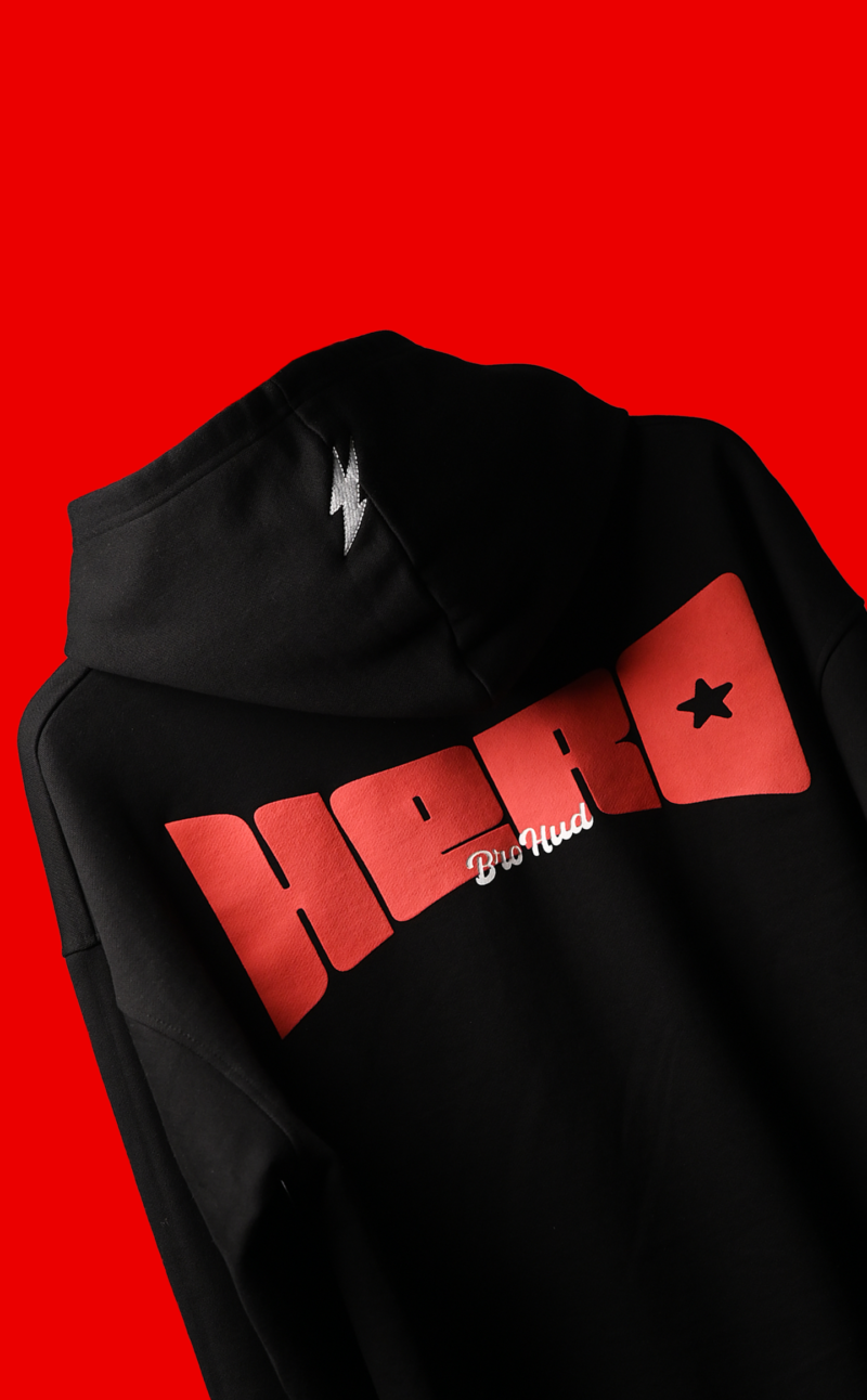 HERO HOODIE Black [UNISEX]