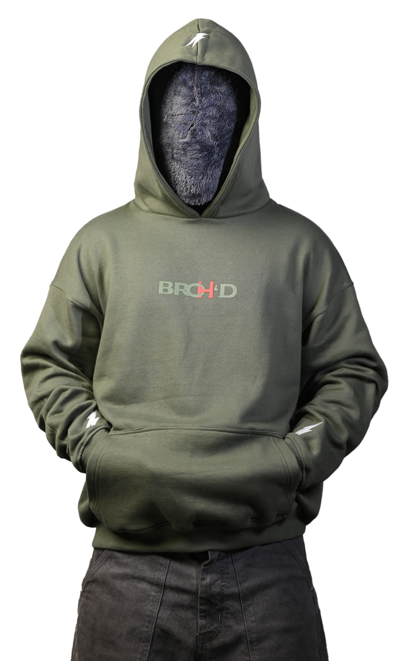 HERO HOODIE Olive Green [UNISEX] - Image 3