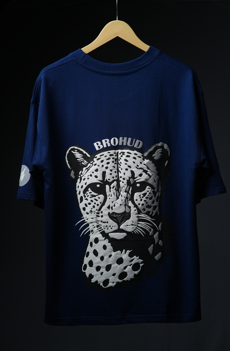 Cheetah navy Blue edition T-Shirt - Image 3